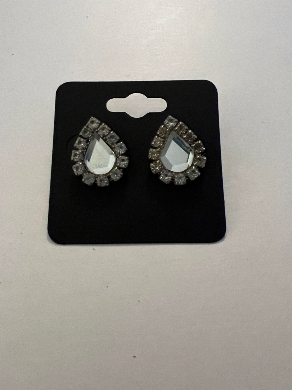 Crystal Teardrop Stud Earrings